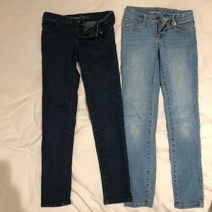 2 pairs Gap Girls’ Super Skinny Jeans in Sz 8 slim